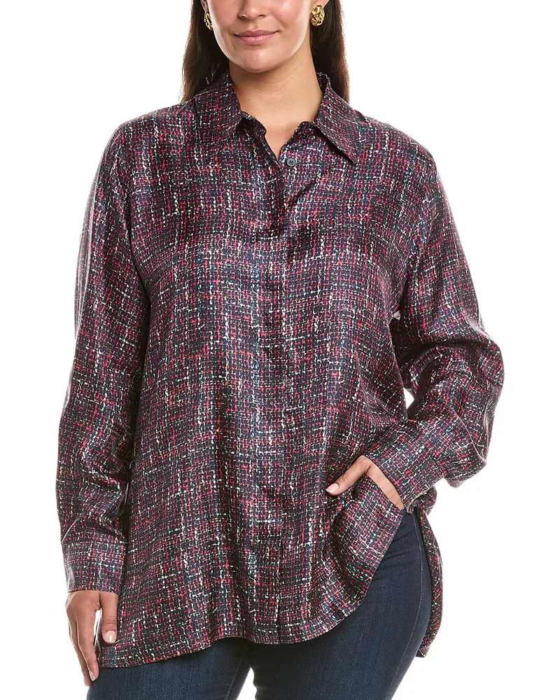 Marina Rinaldi Plus Micro Silk Shirt Nocolor