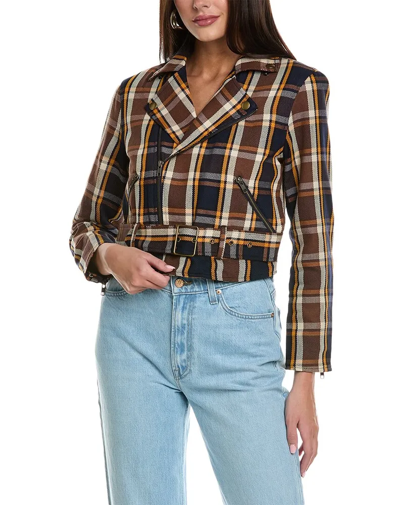 Mother Denim The Moto Jacket Brown