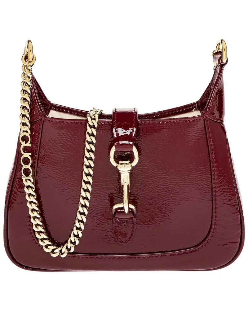 Gucci Jackie Notte Leather Hobo Bag Red