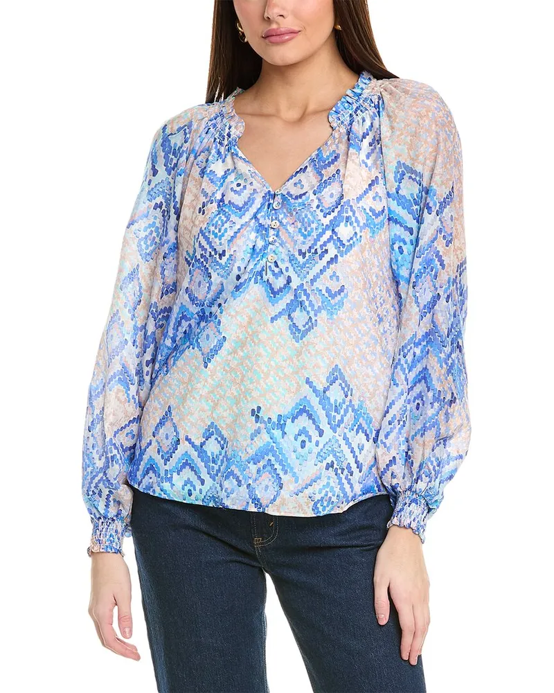 Hale Bob Lyla Silk-Blend Top Nocolor