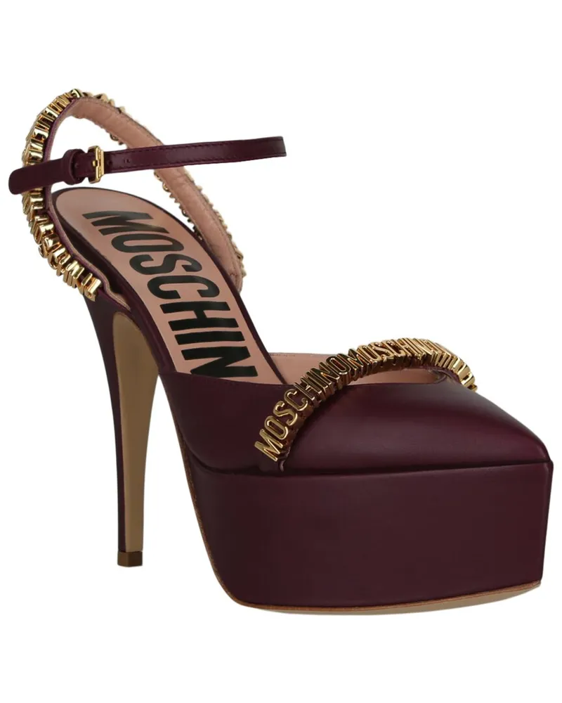Moschino Leather Pump Brown