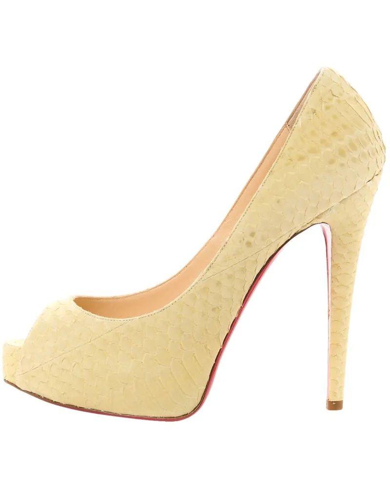 Christian Louboutin Snakeskin Leather Vendome 120 Pump (Authentic Pre-Loved Nocolor