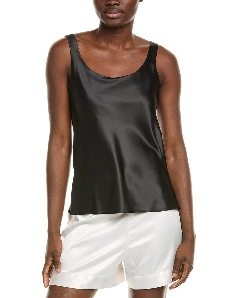 NATORI Bliss Essentials V-Neck Top Black