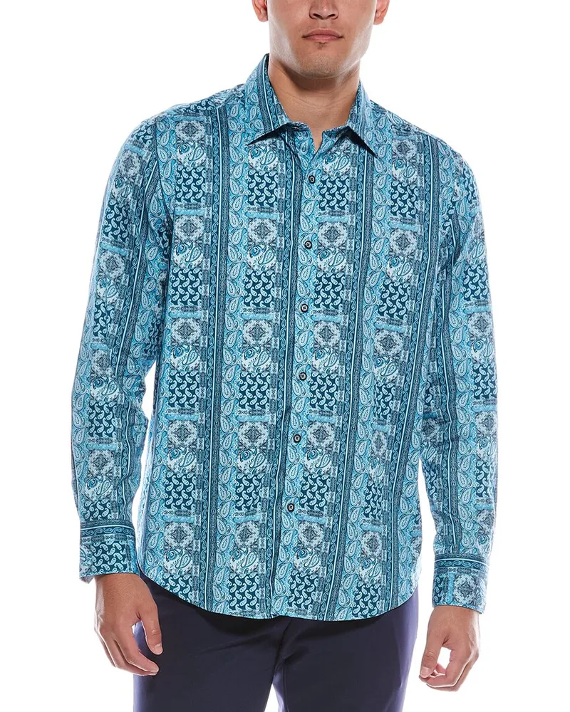 Robert Graham Kedron Classic Fit Woven Shirt Blue