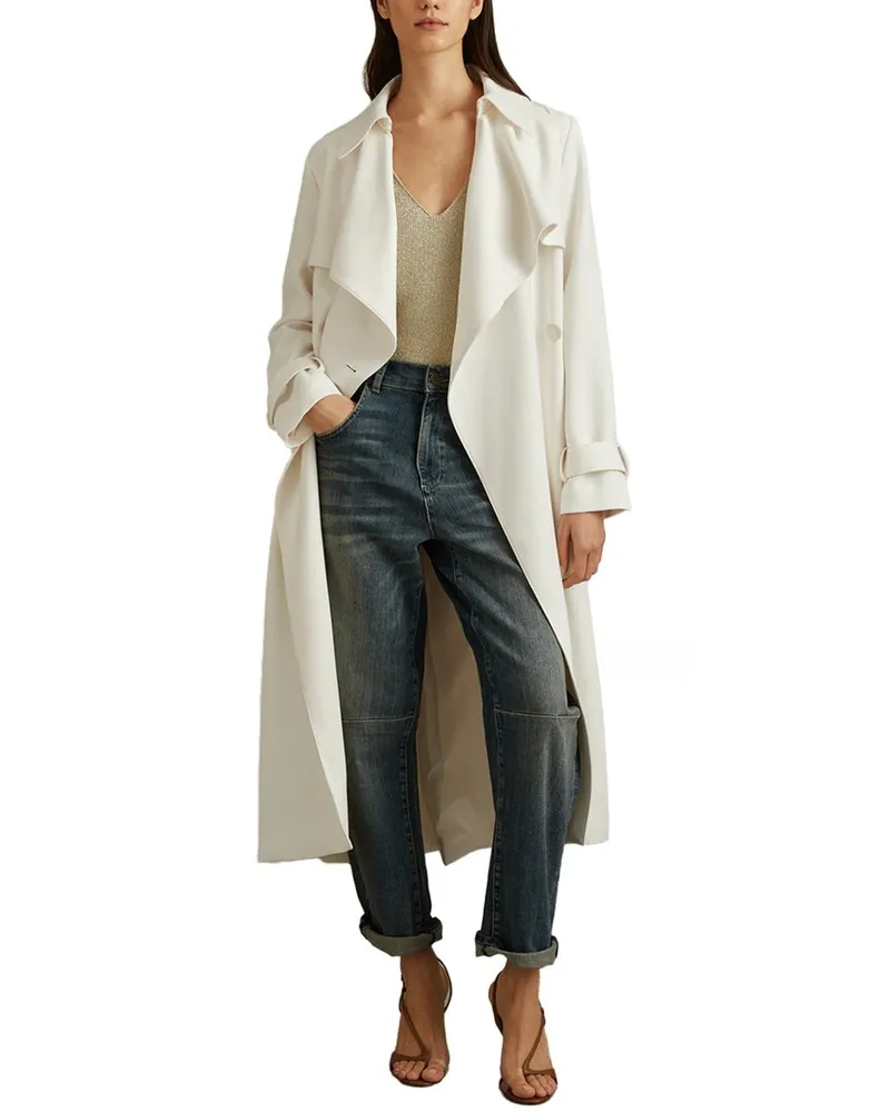 Reiss Etta Trench Coat White