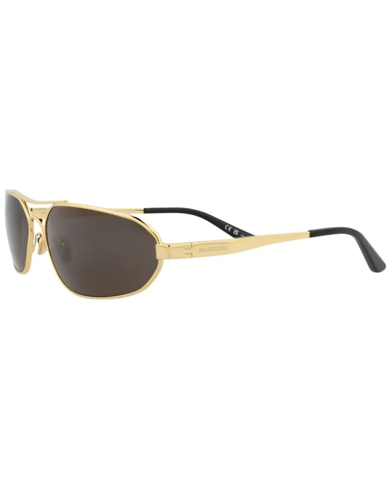 Balenciaga Men's BB0227S 71mm Sunglasses Gold