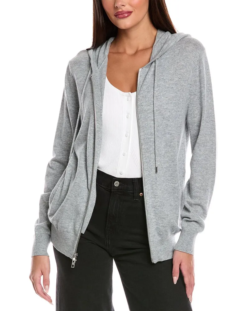 Michael Kors Unisex Wool & Cashmere-Blend Hoodie Gray