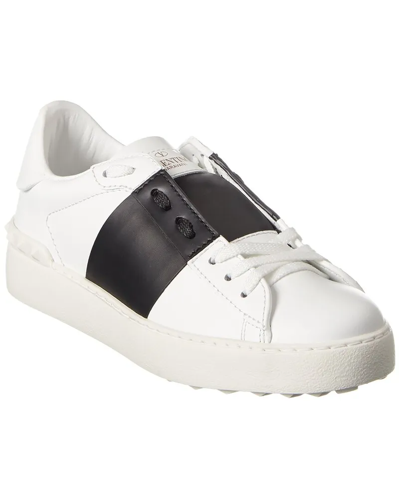 Valentino Garavani Rockstud Open Leather Sneaker Nocolor