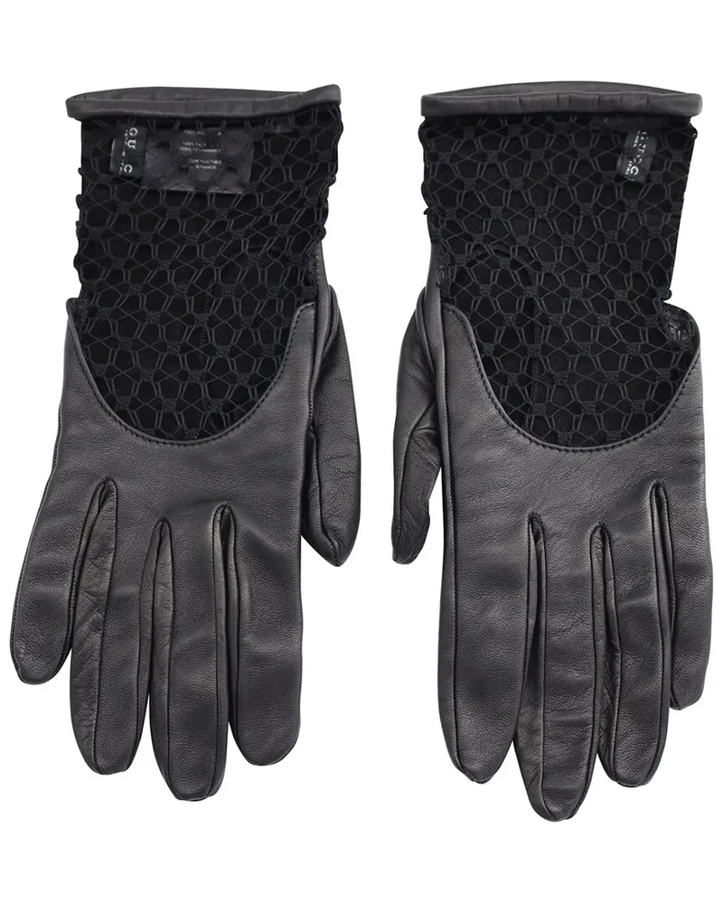 Gucci Fishnet Lace Leather Gloves (Authentic Pre-Loved Nocolor