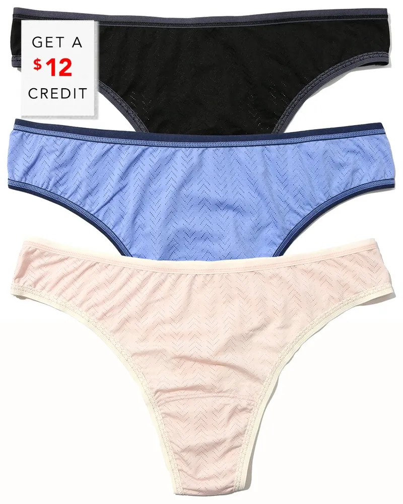 Hanky Panky Set of 3 Natural Thong Nocolor