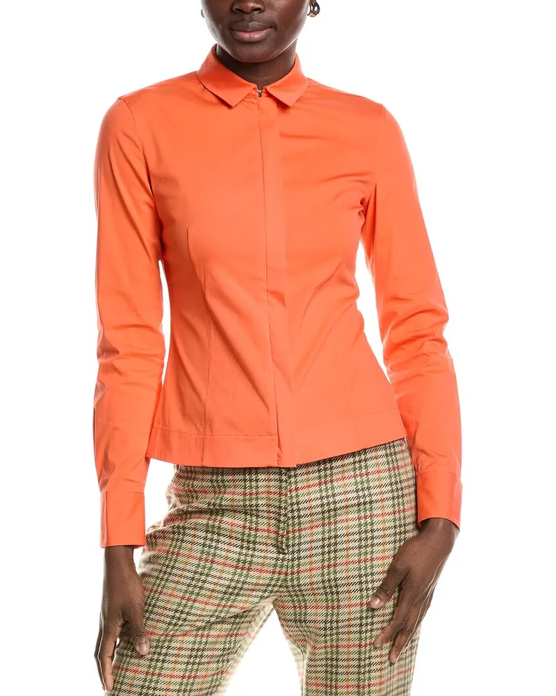 Akris Fitted Blouse Orange