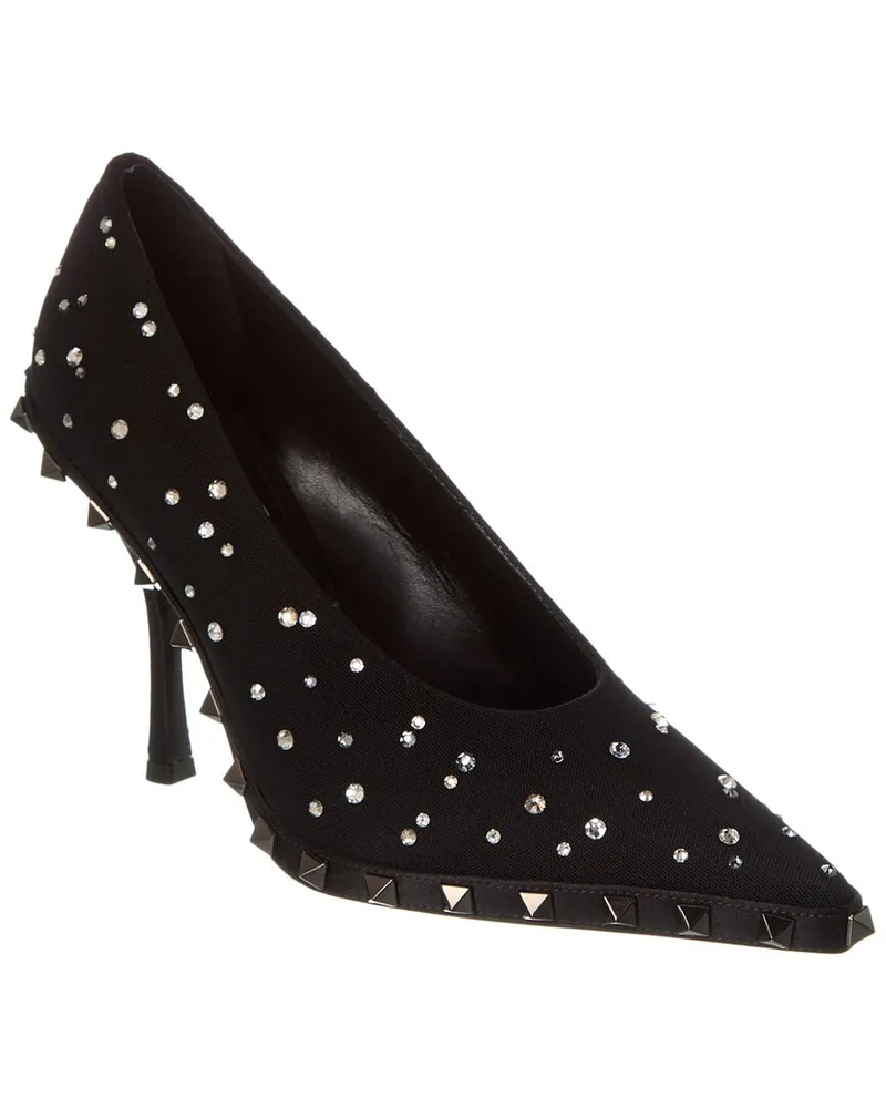 Valentino Garavani Rockstud 100 Satin Pump Black