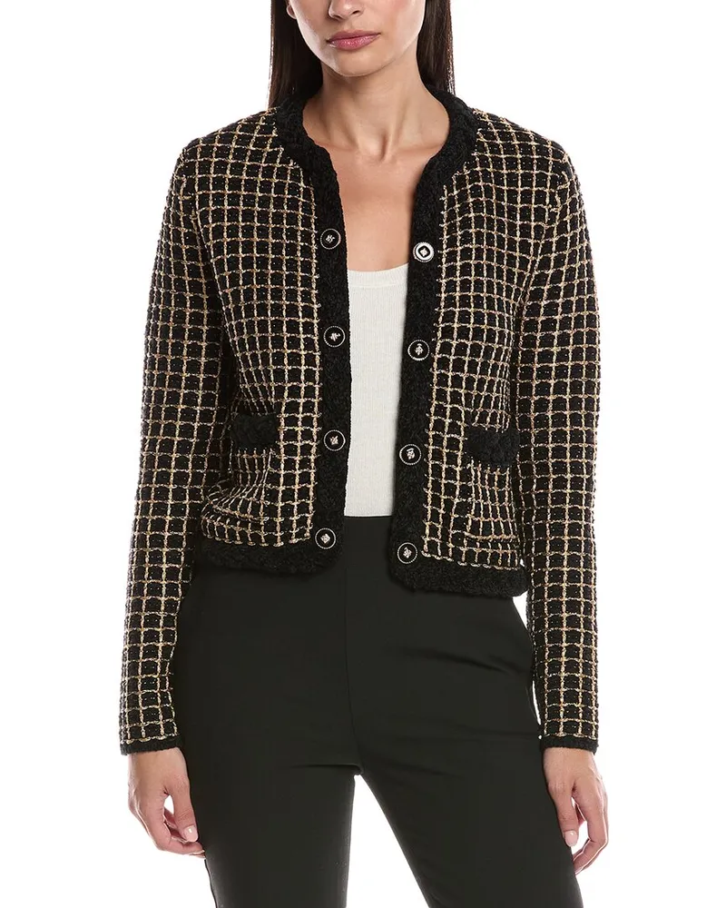 Elie Tahari The Alexis Wool-Blend Cardigan Black
