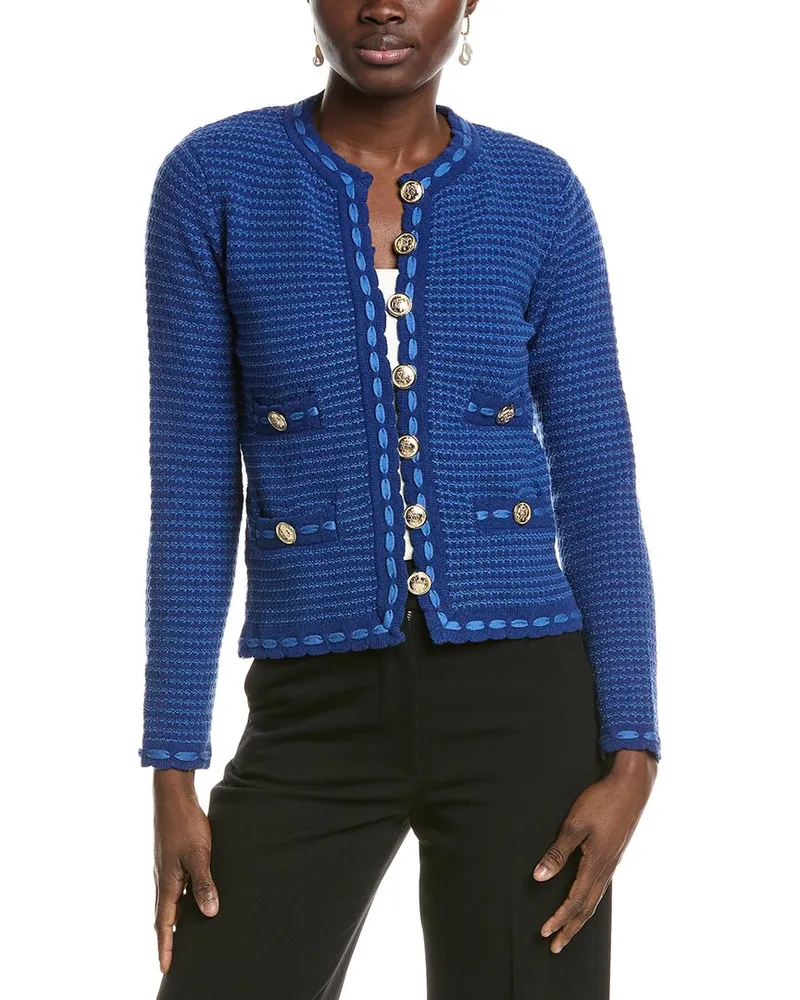 Elie Tahari The Jane Cardigan Blue