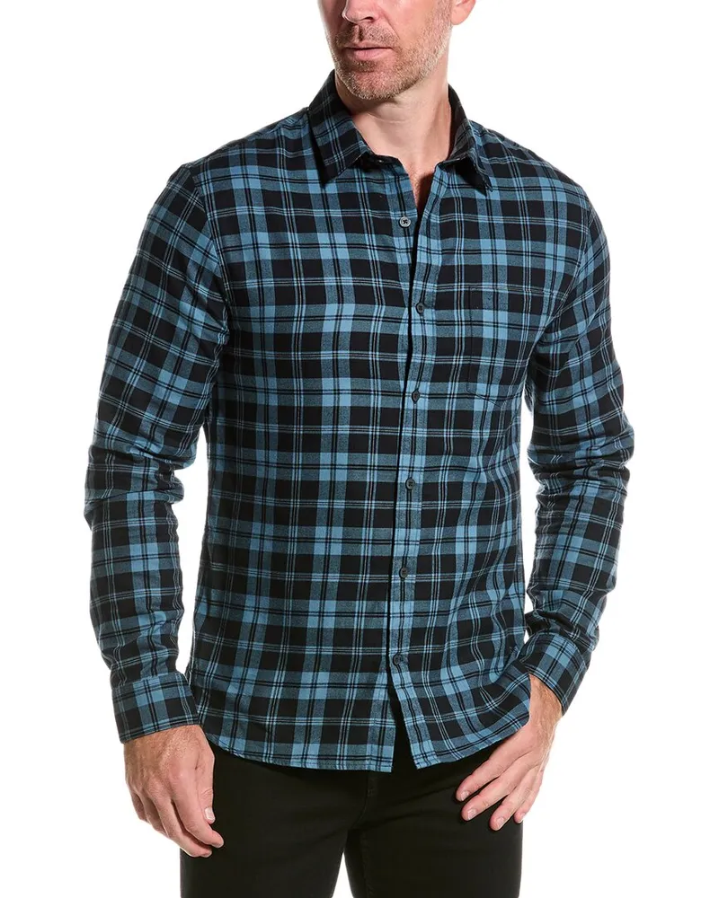 Vince Sailwind Plaid Shirt Blue