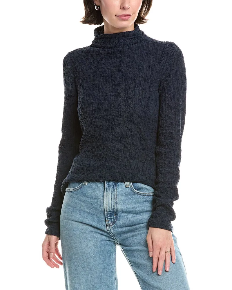 Rebecca Taylor Textured Sweater Blue