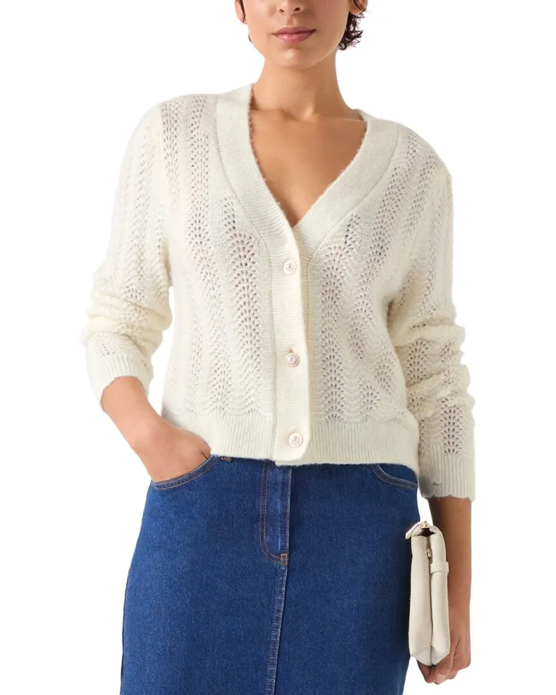 L.K.Bennett  Elodie Wool-Blend Cardigan White