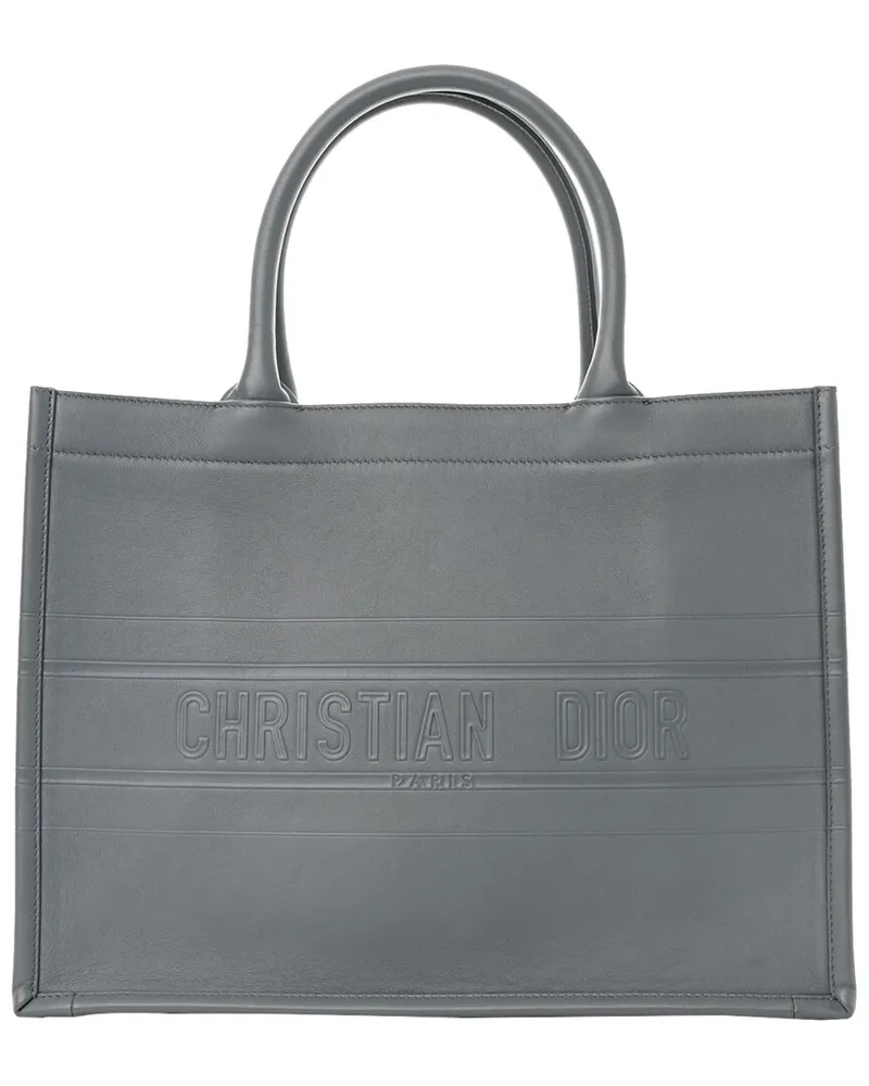 Dior Grey Canvas Book Tote Large (Authentic Pre-Loved Nocolor