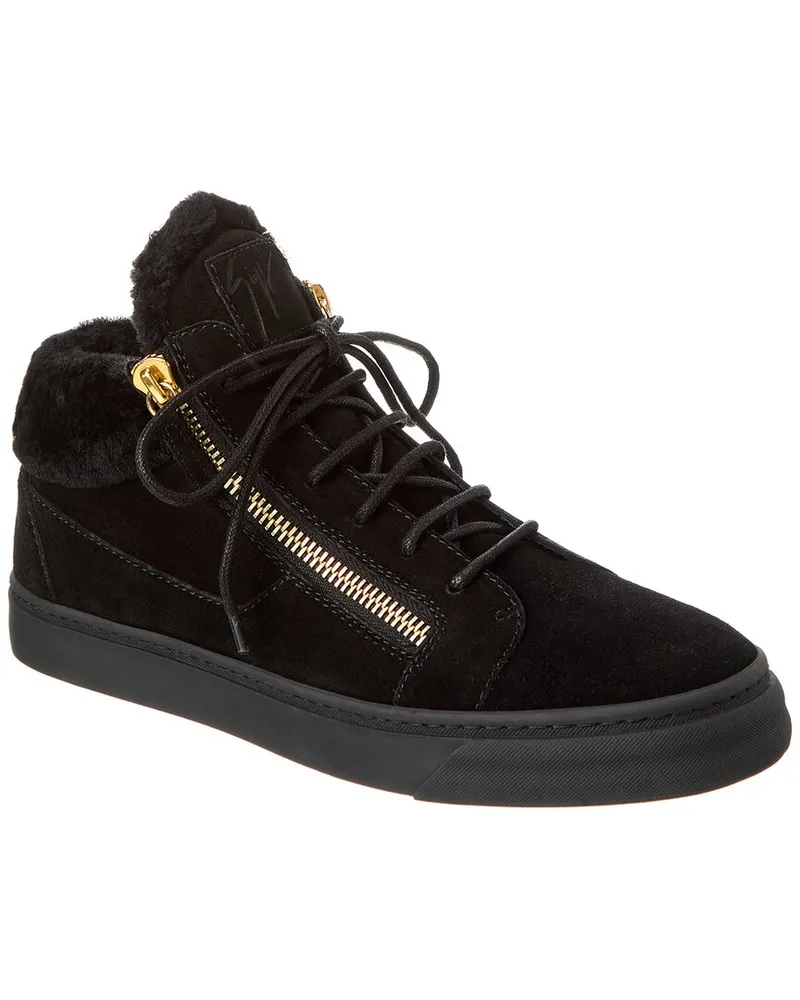 Giuseppe Zanotti Aug/Liv Suede Sneaker Black