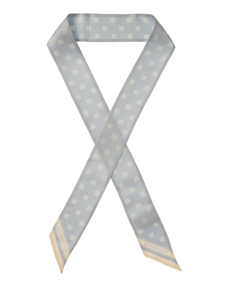 Givenchy Bandeau Silk Scarf Blue