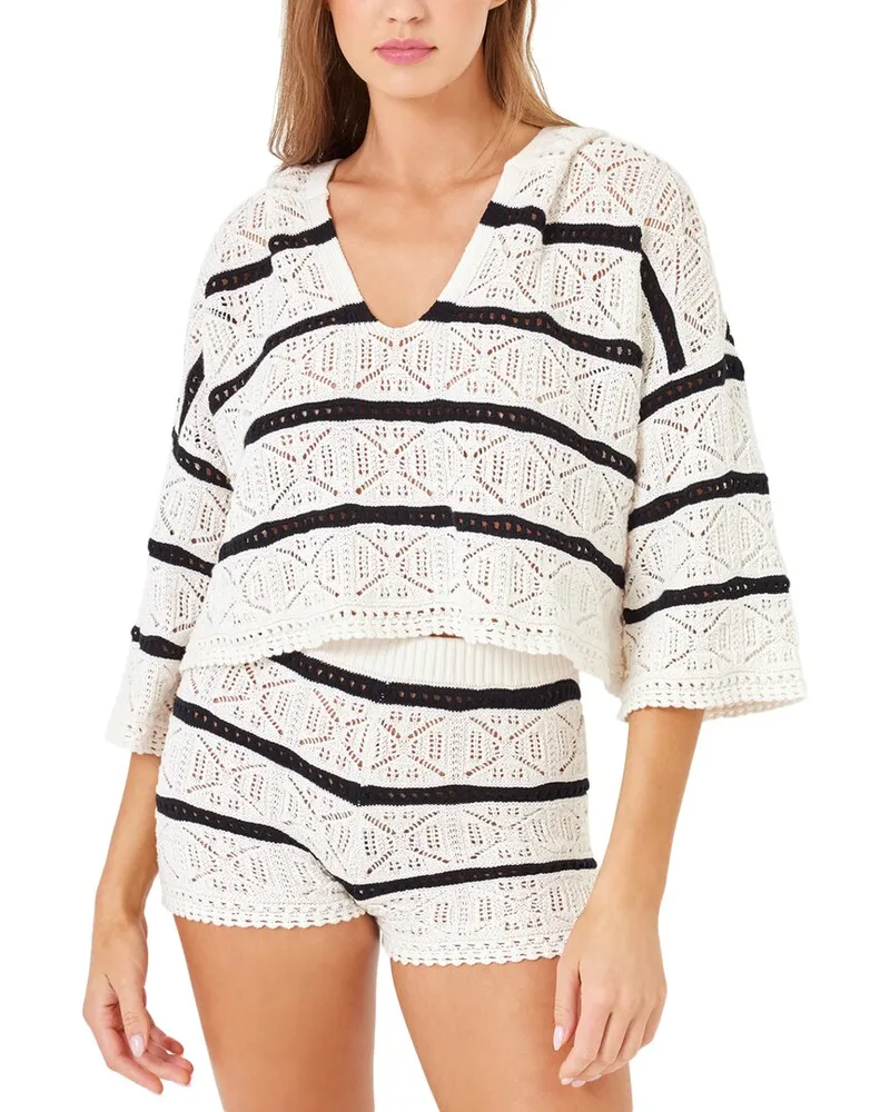 L*Space Striped Diamond Eyes Hoodie Nocolor
