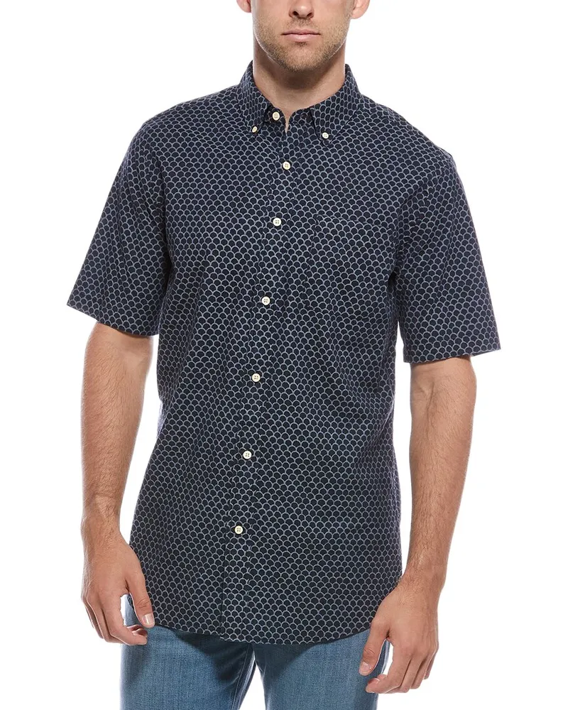 Faherty Stretch Playa Shirt (Tall Blue