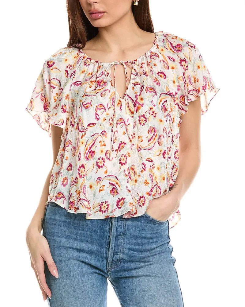Isabel Marant Isabel Marant E'toile Penelope Silk-Blend Blouse Beige