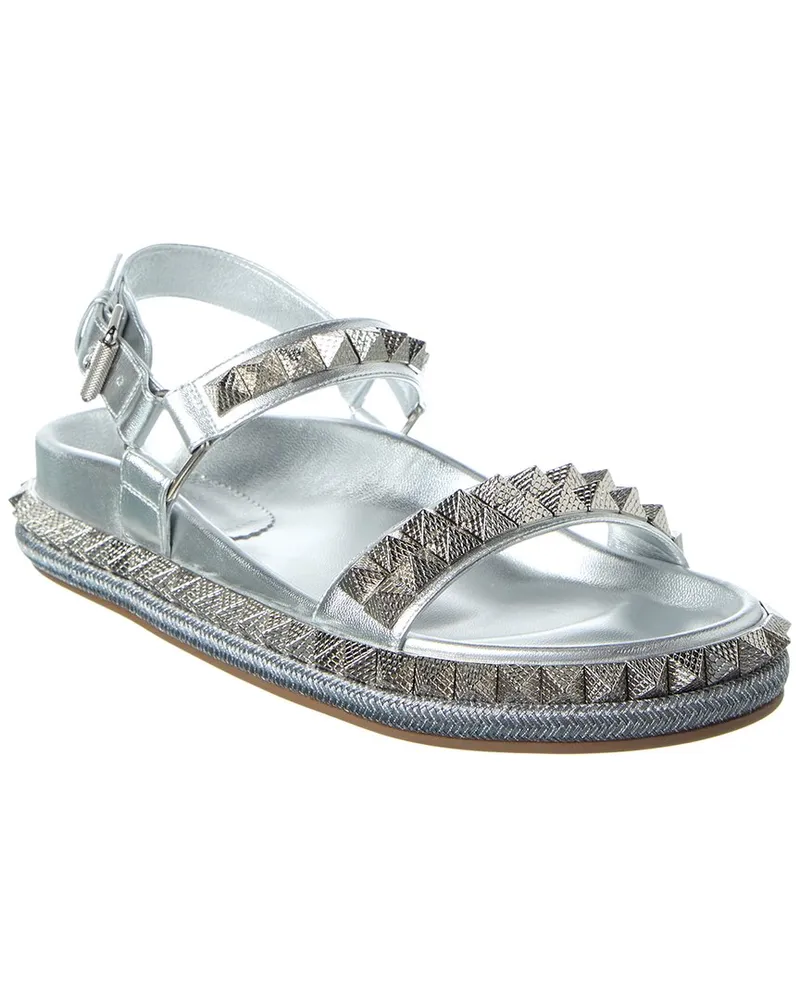 Christian Louboutin Pyrabizz Leather Sandal Grey