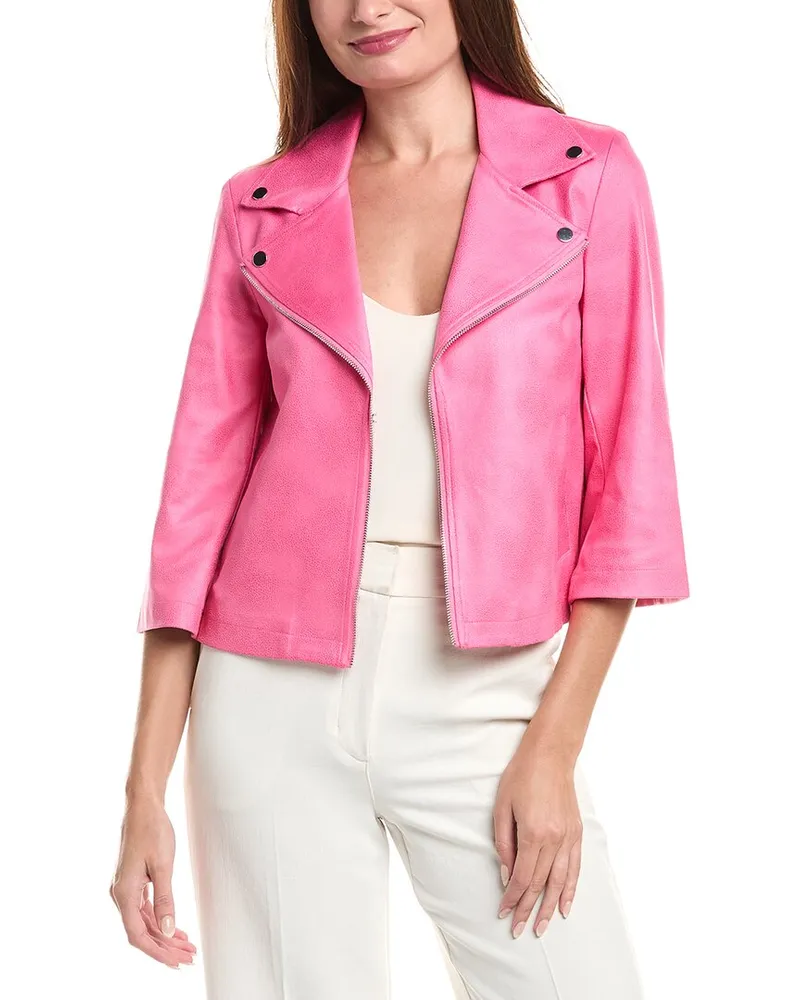 Joseph Ribkoff Moto Jacket Pink