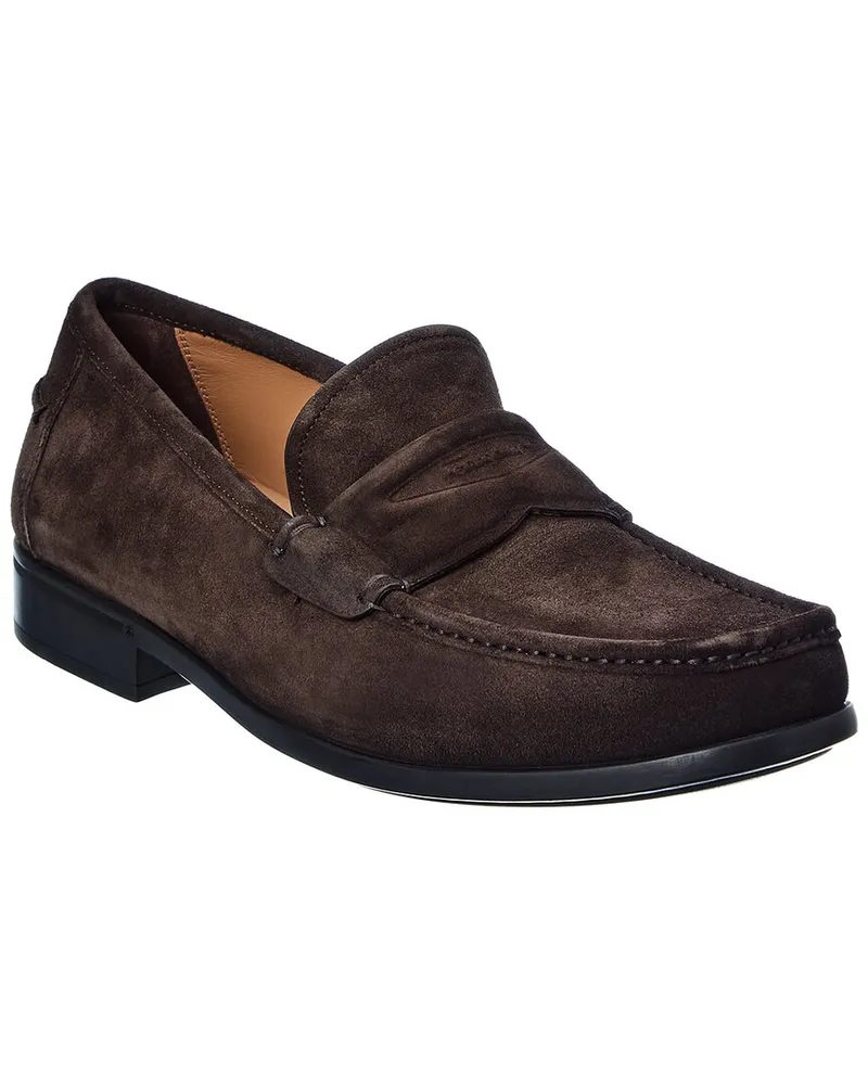 Ferragamo Lanzarote Suede Loafers Purple