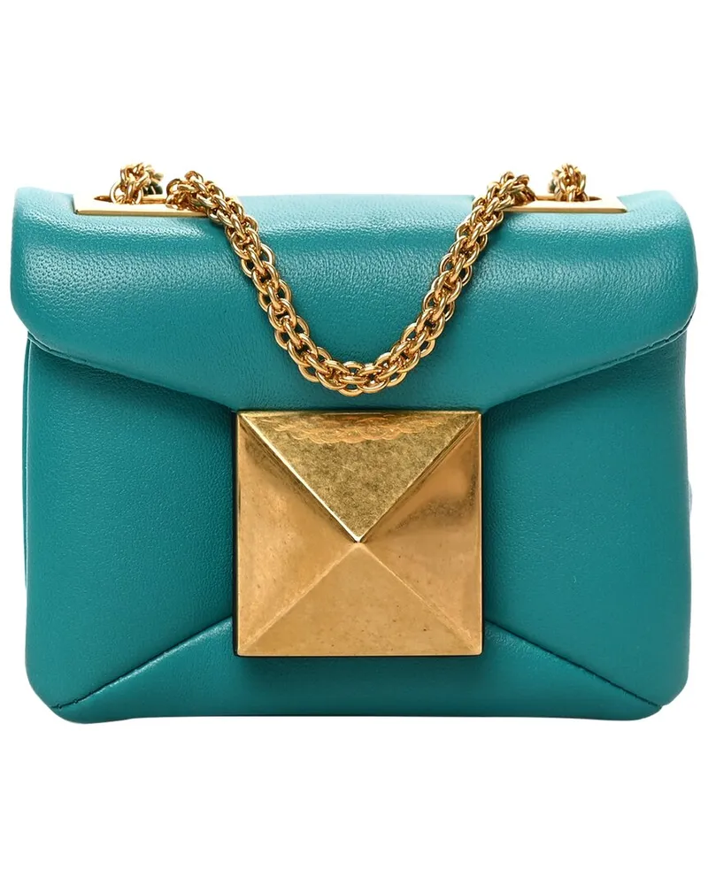 Valentino Garavani Green Nappa Leather Micro One Stud Chain Bag (Authentic Pre-Loved Nocolor