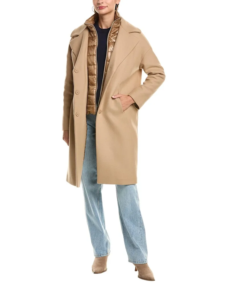 Herno Wool-Blend Coat Beige