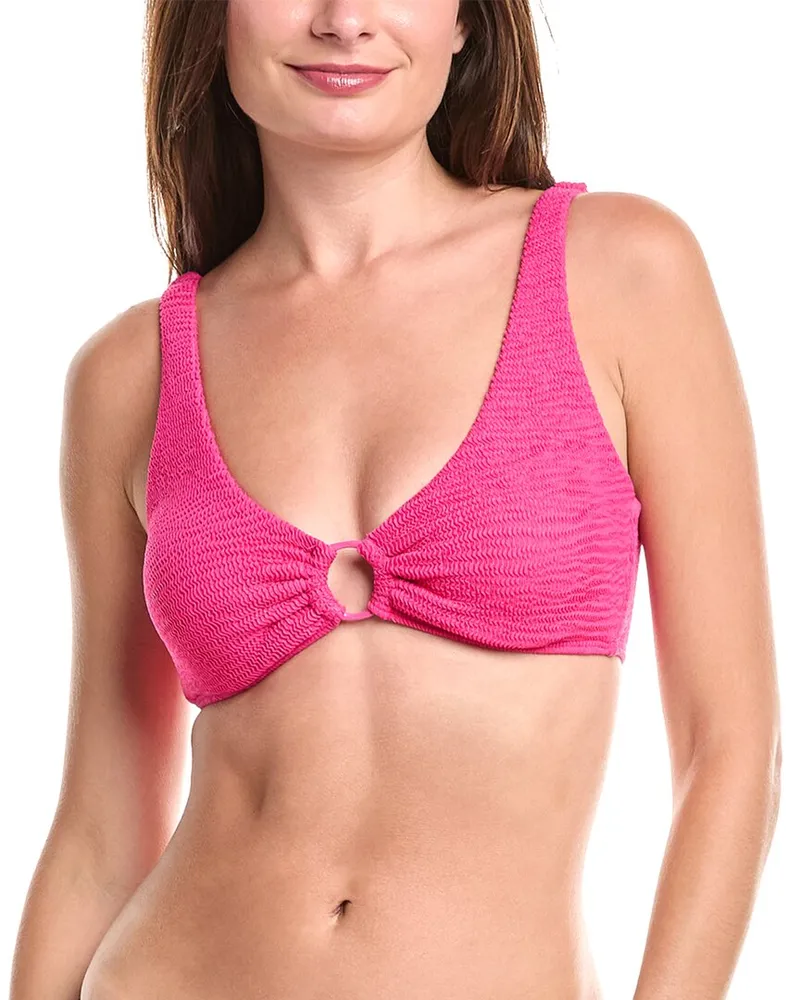 Vince Camuto Textured Ring Bra Top Pink