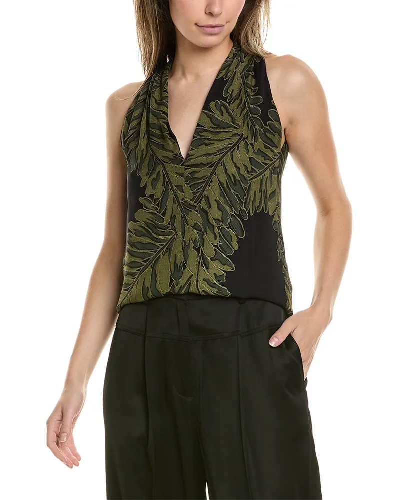 Gucci Halter Silk Top Green