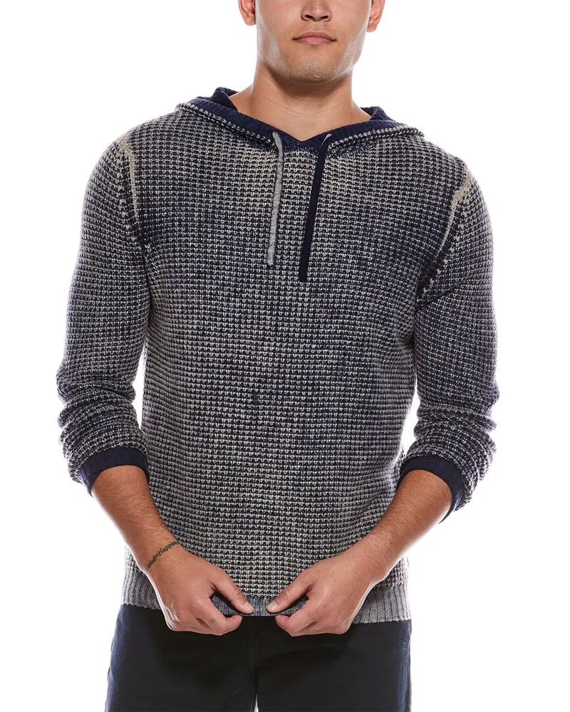 Autumn Cashmere Inked Wool & Cashmere-Blend Hoodie Tan