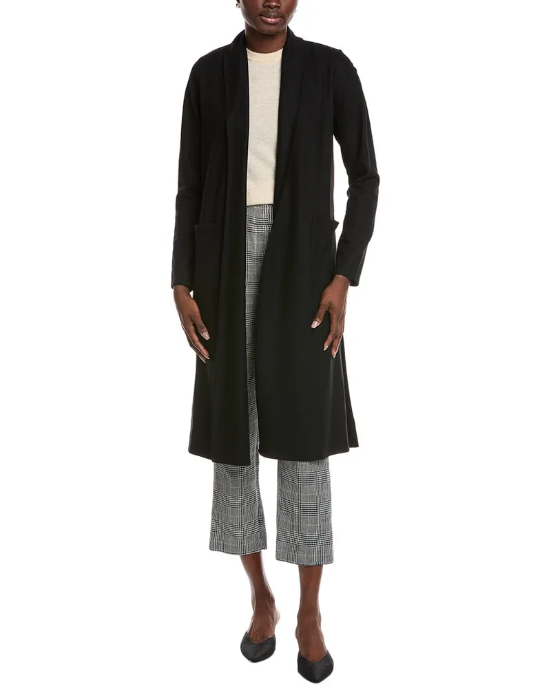 Eileen Fisher Petite Wool Jacket Black
