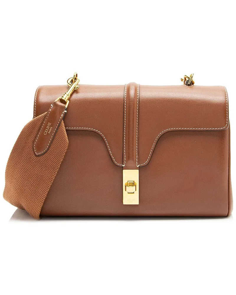 Celine Brown Calfskin Soft 16 Teen Shoulder Bag (Authentic Pre-Loved Nocolor