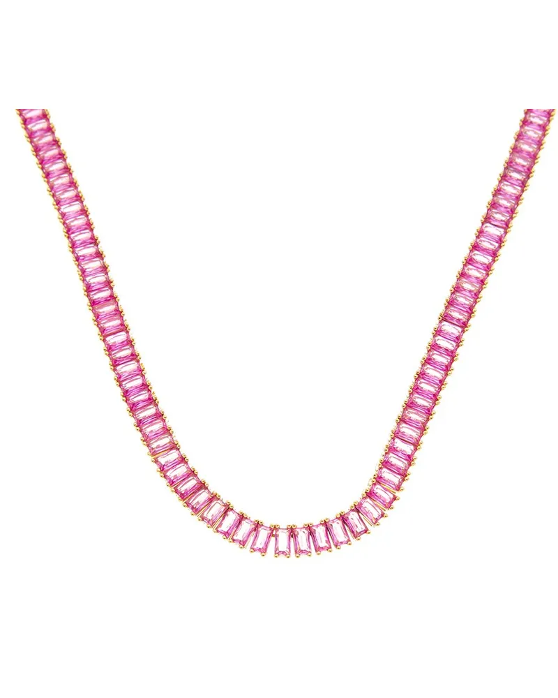 CRYSTAL HAZE 18K Plated CZ Statement Necklace Nocolor