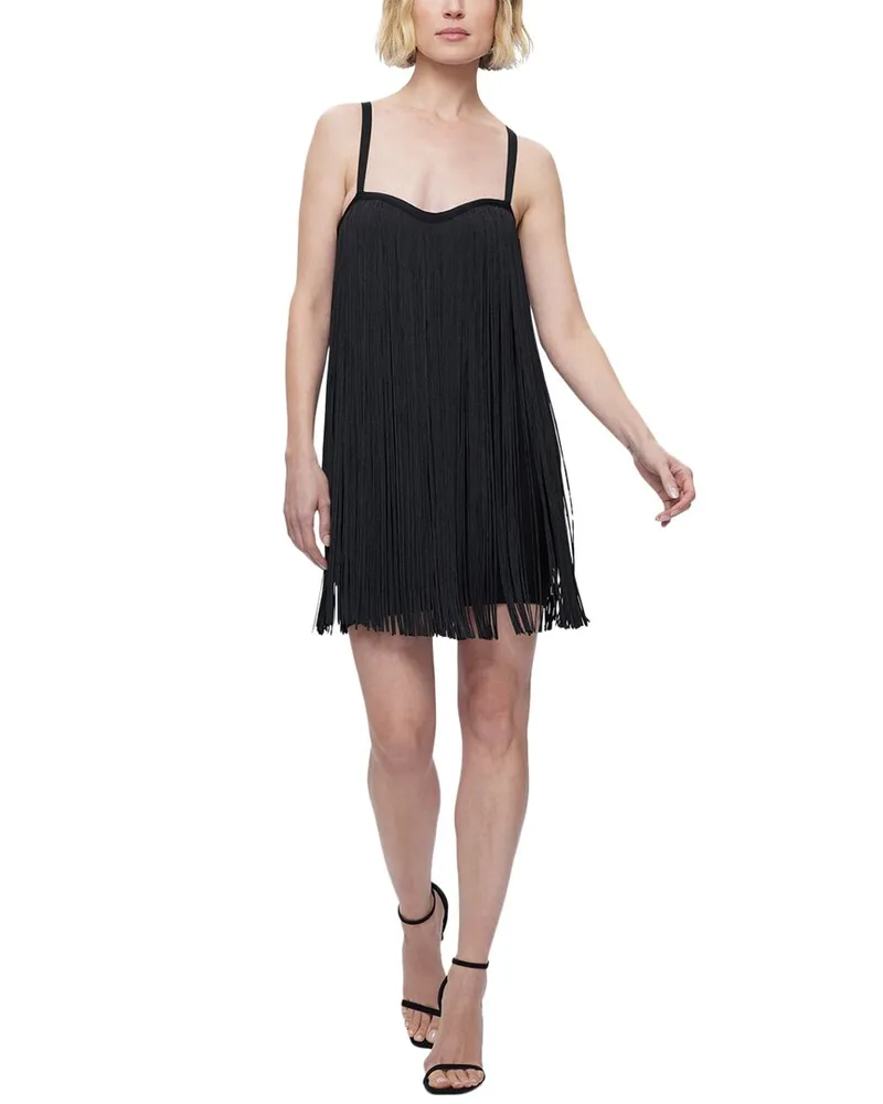 Hervé Léger Fringe Sweetheart Mini Dress Nocolor