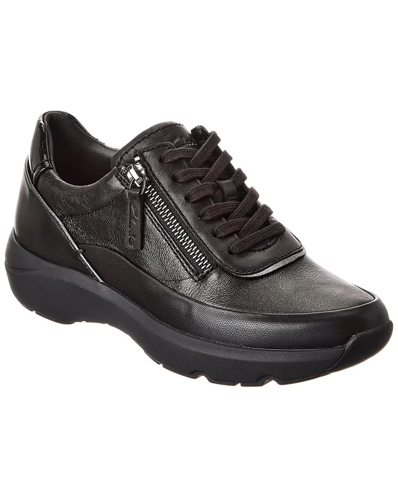 Clarks Tivoli Zip Leather Sneaker Nocolor