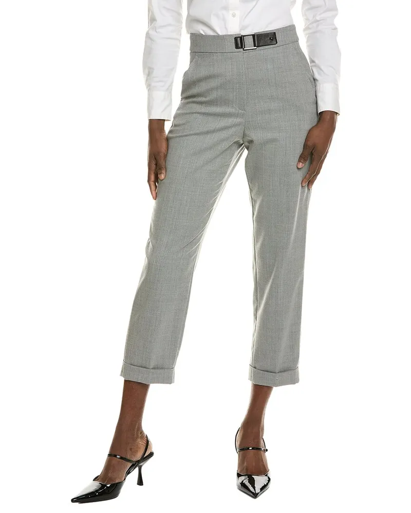 Peserico Wool-Blend Pant Grey