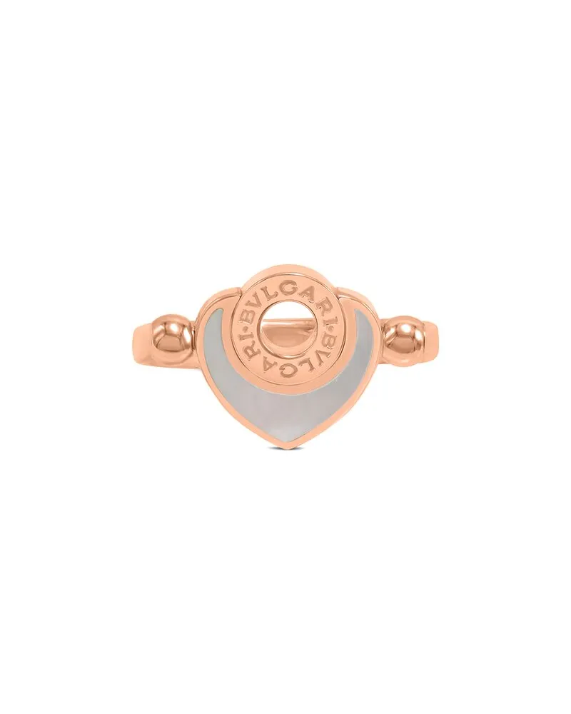Bulgari 18K Rose Gold White Chalcedony Ring Nocolor