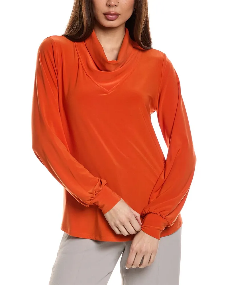 Joseph Ribkoff Cowl Top Orange