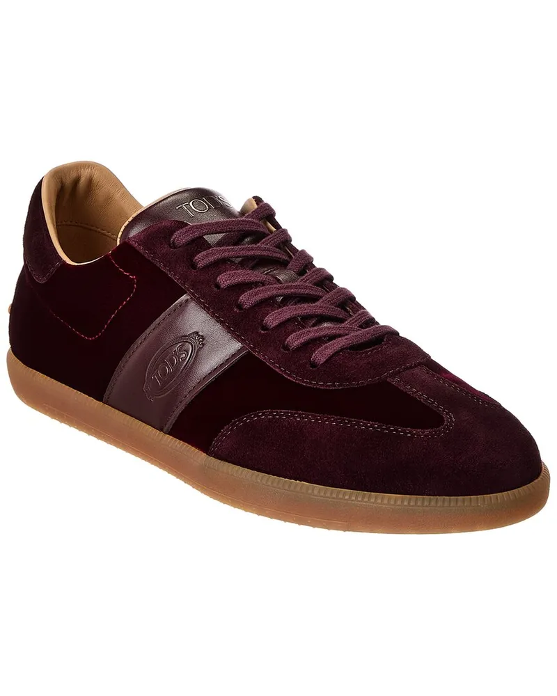 TOD'S TOD’s Velvet & Suede Sneaker Red