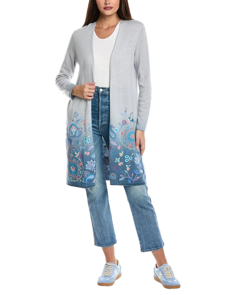 Johnny Was The Long Midi Wool Cardigan Grey