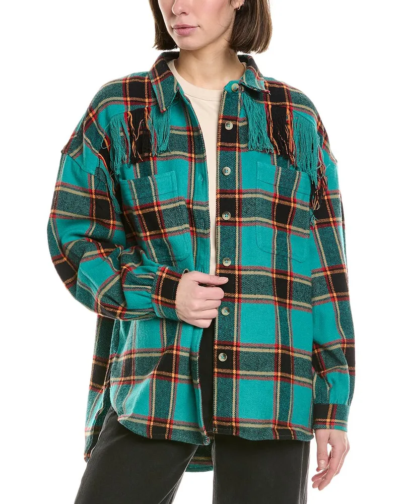 Mother Fringe Detailing Blouse Green