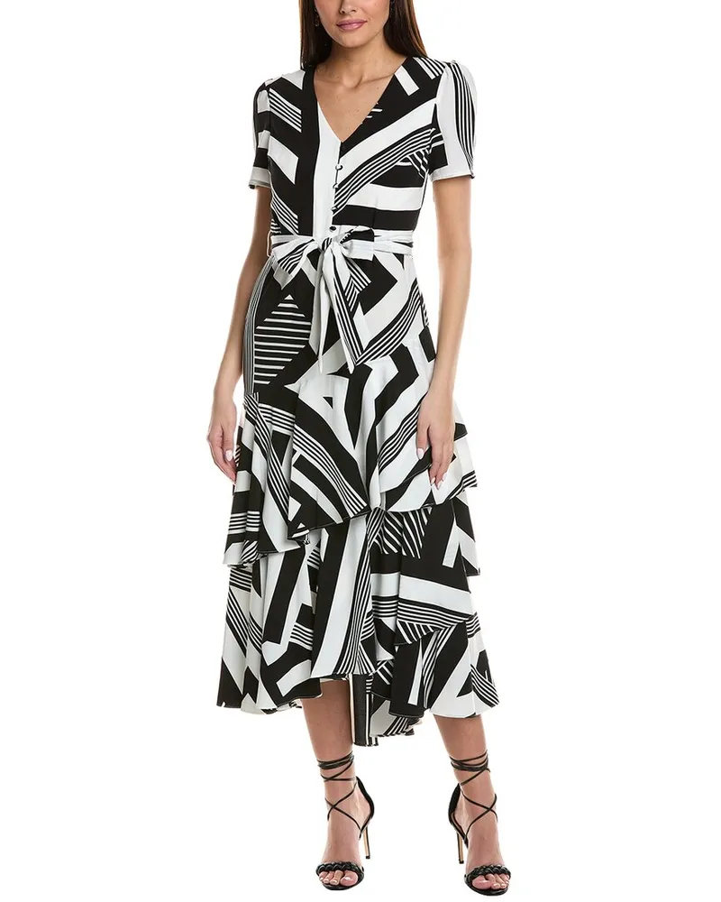 Karl Lagerfeld Tiered Midi Dress Black