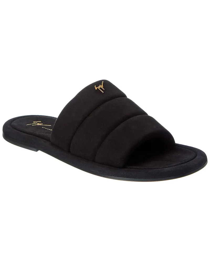 Giuseppe Zanotti Kanot 10 Suede Slide Black