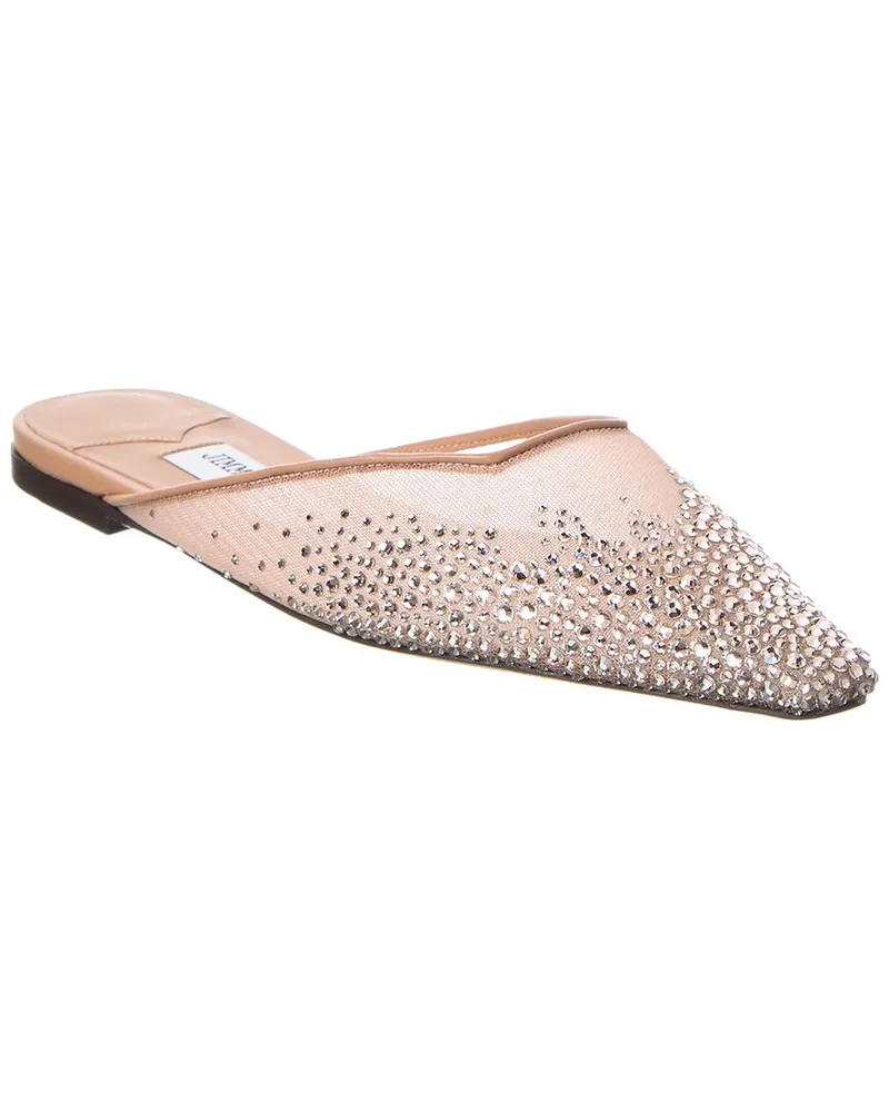 Jimmy Choo Vivi Mesh & Leather Mule Pink