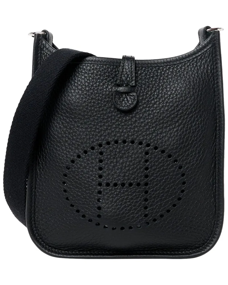 Hermès Black Taurillon Clemence Leather Evelyne TPM (Authentic Pre-Loved Nocolor